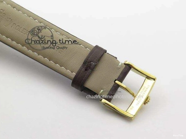 MiroTime 0328 Cellini Date YG White Numeral Dial On Brown Leather Strap A Affordable 3883